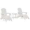 vidaXL Tuin Lounge Meubels 3 pcs Wit 38 x 38 x 46cm Kunststof