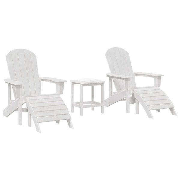 vidaXL Tuin Lounge Meubels 3 pcs Wit 38 x 38 x 46cm Kunststof