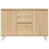 vidaXL Dressoir 101,5x35x70 cm bewerkt hout sonoma eikenkleurig