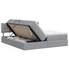 vidaXL Opslag bed met hoofdeinde 2 st Lichtgrijs Nep Leer