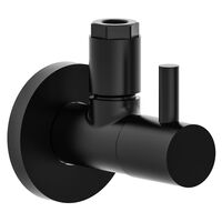 SCHÜTTE Hoeksifon met rozet MS 10 mm Q zwart