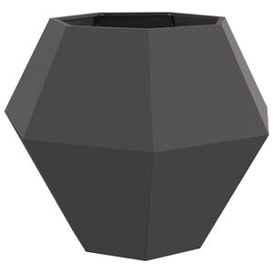 vidaXL Plantenbak Zwart 100 x 100 x 80 cm Staal