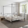 vidaXL Hemelbedframe metaal grijs 180x200 cm