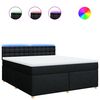 vidaXL Boxspring met matras stof zwart 180x200 cm