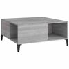 vidaXL Salontafel 80x80x36,5 cm bewerkt hout grijs sonoma eikenkleurig