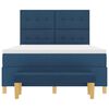 vidaXL Boxspring bed met matras met hoofdeinde Blauw 160 x 200 cm Stof