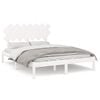 vidaXL Bedframe massief hout wit 150x200 cm