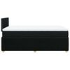 vidaXL Boxspring met matras stof zwart 120x190 cm