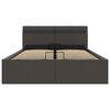 vidaXL Bedframe met opslag en LED stof donkergrijs 120x200 cm
