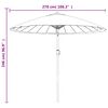 vidaXL Parasol met aluminium paal 270 cm bordeauxrood