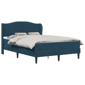 vidaXL Bedframe met hoofdeinde Blauw 140 x 190 cm Fluweel