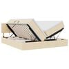vidaXL LED Opslagbed met Matras Cr&egrave;me 200 x 200 cm Stof