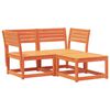 vidaXL 3-delige Loungeset massief grenenhout wasbruin