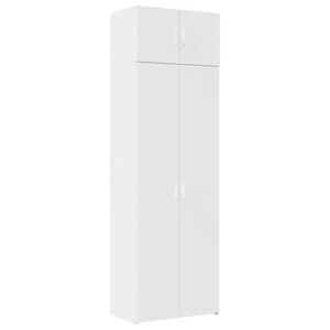 vidaXL Opbergkast 70x42,5x225 cm bewerkt hout wit