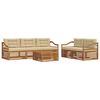 vidaXL Buiten bankenset 6 st Natuurlijk en Beige