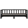 vidaXL Slaapbank uitschuifbaar massief grenenhout zwart 2x(90x190) cm