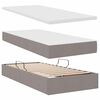 vidaXL Opslag bed met matras met opslag Taupe 200 x 200 cm Nep Leer