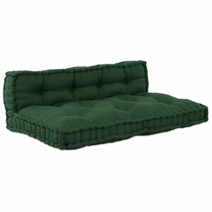 vidaXL Pallet Sofa Kussen 2 pcs Groen 120 x 80 x 38 cm Stof