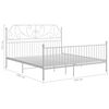 vidaXL Bedframe metaal wit 180x200 cm