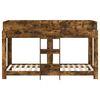 vidaXL Bunk Bed voor Kinderen Gerookt eiken 80 x 190 cm Bewerkt hout