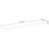 vidaXL Wandschap rechthoekig natuurlijke rand 100x20x2,5 cm acaciahout