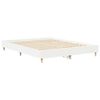 vidaXL Bedframe 2 pcs Wit 152 x 203 cm Bewerkt hout
