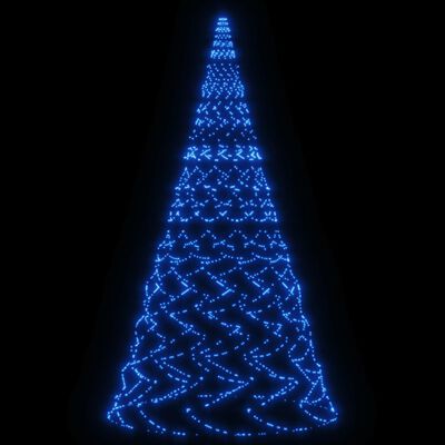 vidaXL Kerstboom voor vlaggenmast 3000 LED's blauw 800 cm