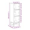 vidaXL Hoge kast met glazen deuren 35x37x120 cm zwart