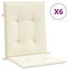 vidaXL Tuinstoelkussens 6 st 100x50x3 cm oxford stof cr&egrave;mekleurig