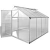 vidaXL Tuinkas met basisframe 6,05 m&sup2; versterkt aluminium
