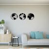Homemania Wanddecoratie World 140x41 cm staal zwart