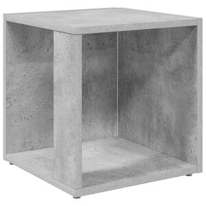 vidaXL Bijzettafel 33x33x34,5 cm bewerkt hout betongrijs