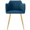 vidaXL Eetkamerstoelen 6 st fluweel blauw