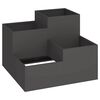 vidaXL Tuin Bloempot Zwart 100 x 100 x 60 cm Staal