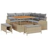 vidaXL Tuinbankenset 8 st Beige poly rattan