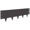 vidaXL Gazonrand 10 st 100 x 30 cm Staal Zwart