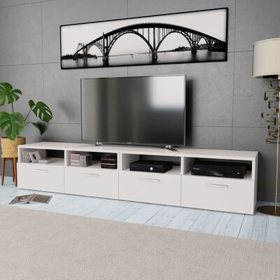 vidaXL Tv-meubels 2 st 95x35x36 cm bewerkt hout wit