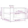 vidaXL Salontafel 58x58x40 cm bewerkt hout bruin eikenkleurig