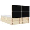 vidaXL Opslag bed met matras met matras Cr&egrave;me 140 x 200 cm Polyester