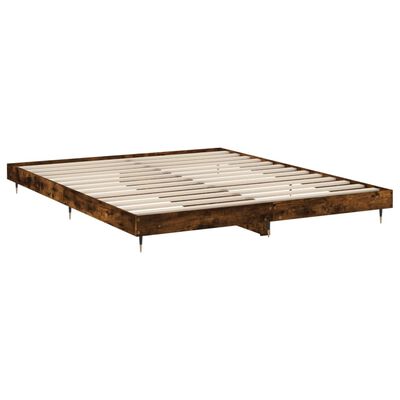 vidaXL Bedframe zonder matras hout gerookt eikenkleurig 120x200 cm