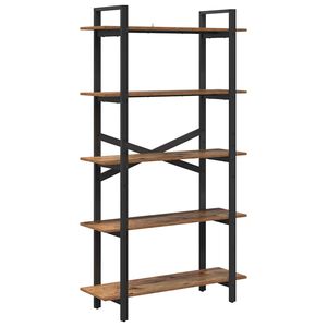 vidaXL Boekenkast 5-laags 100 x 33,5 x 178 cm Bewerkt hout Oud Hout