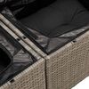 vidaXL 10-delige Loungeset met kussens poly rattan acacia grijs