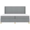 vidaXL Boxspringbed met matras Lichtgrijs 140 x 200 cm Stof