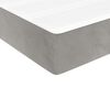 vidaXL Boxspring met matras fluweel lichtgrijs 140x200 cm