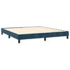 vidaXL Boxspring met matras en LED fluweel donkerblauw 160x200 cm