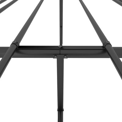 vidaXL Bedframe met hoofdbord metaal zwart 150x200 cm