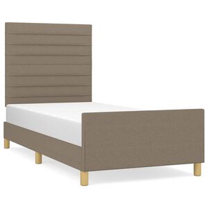 vidaXL Bedframe zonder matras 80x200 cm stof taupe
