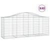 vidaXL Schanskorven 40 st gewelfd 200x50x80/100 cm ijzer