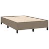 vidaXL Boxspring met matras en LED stof taupe 120x190 cm