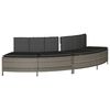 vidaXL Hottub-ombouw poly rattan massief acaciahout grijs